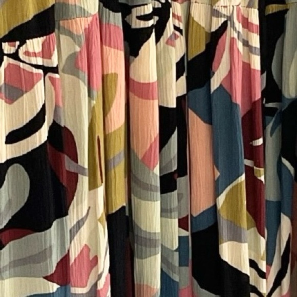 Loft Beach Tropical Print Maxi Dress With Twist Back Size XS - Picture 6 of 7